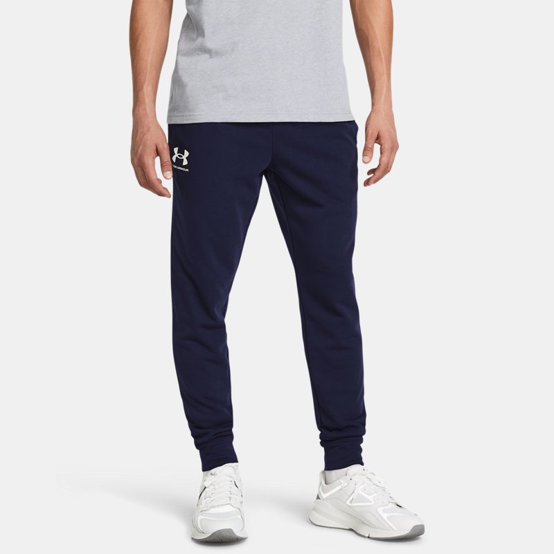 Men's Under Armour Rival Terry Joggers Midnight Navy / Onyx White M